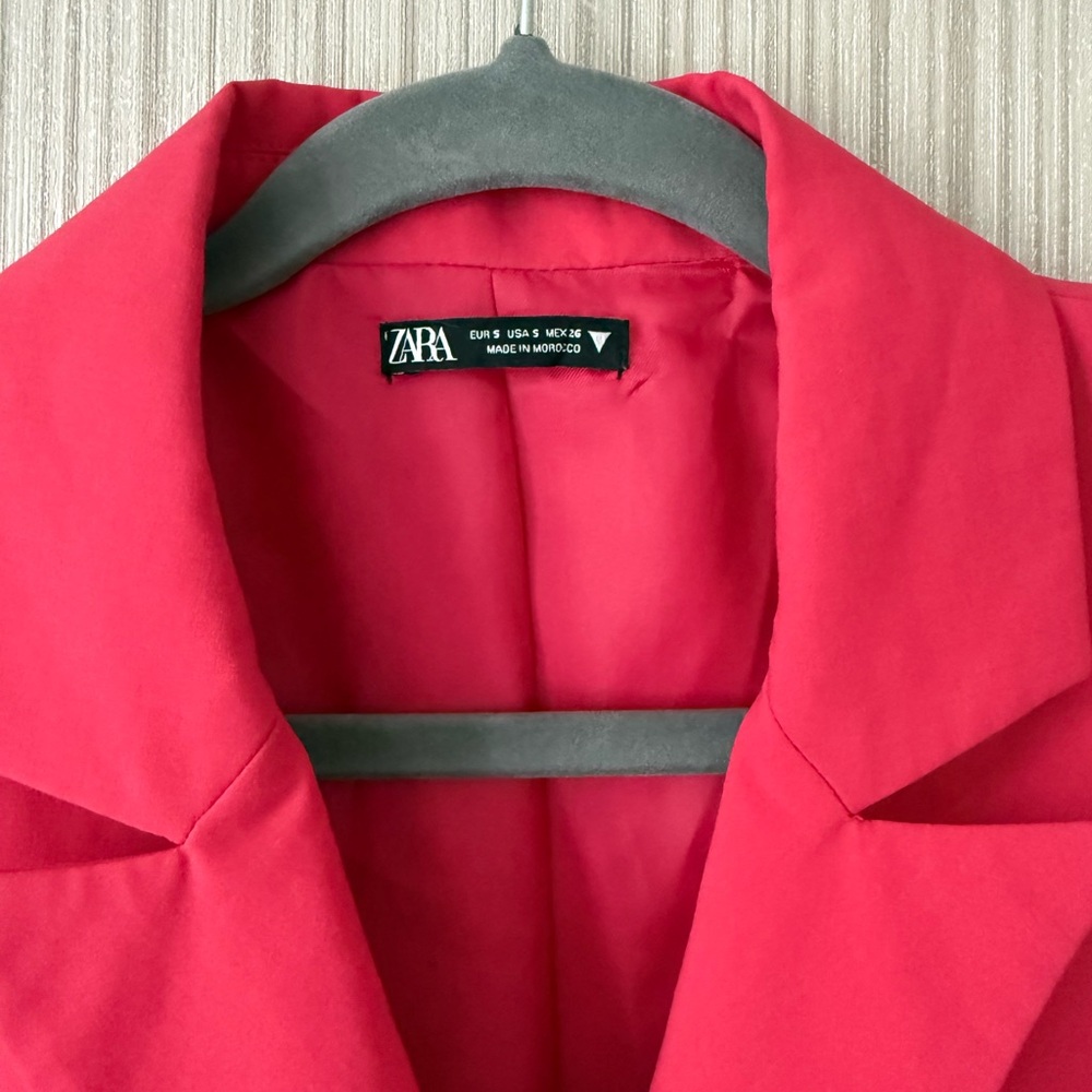 Zara Hot Pink Cutout Blazer Jacket Dress - Picture 5 of 5